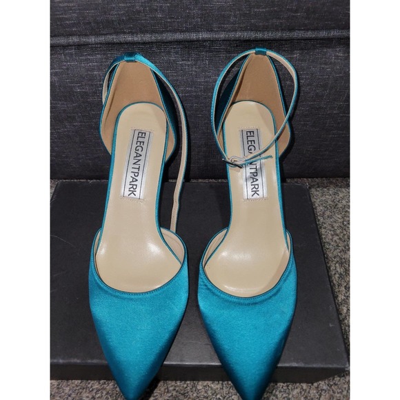 Stiletto Heels 8.5 teal - Picture 2 of 7